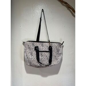 Mali + Lili Dalmatian Print Weekender Tote Bag  Crossbody Large Canvas